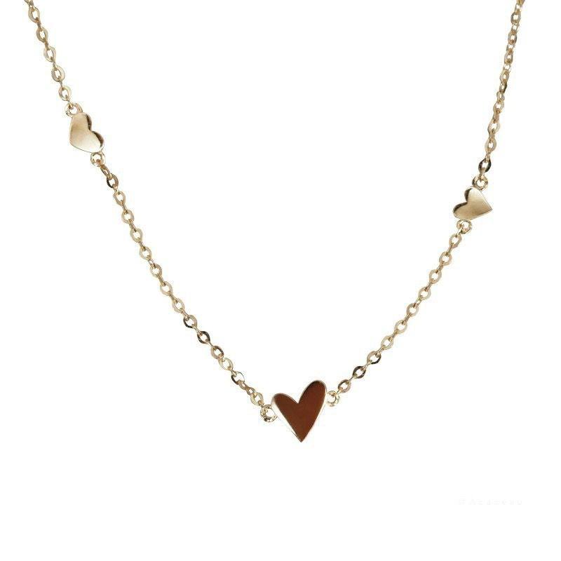 Sterling Triple Heart Charm Bracelet In Gold Plated Minimalist Daily Wear Stackable Jewelry Women