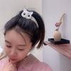 Simple Cloth Women Acrylic Korean Kitten Headwear Scrunchies Cartoon Hair Rope Female Hair Ties