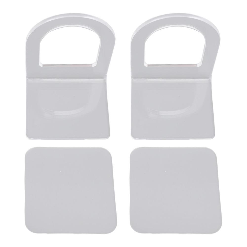 

4Pcs Durable Hollow Kitchen Sink Brush Holder Wall-mounted Acrylic Sink Brush Holder Cleaning Brush Storage Rack Kitchen Use прозрачный