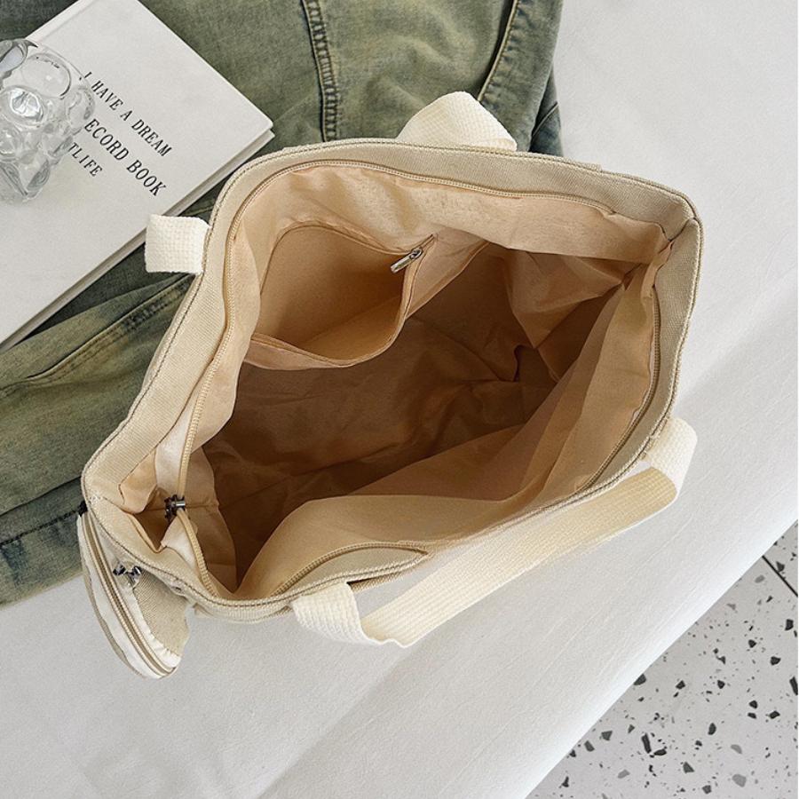 Fashion Letter Print Tote Bag for Women, Large Capacity Casual Shoulder Handbag, Student and Daily Use Shopping Bag