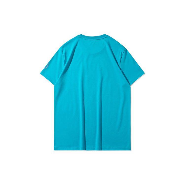 Li-Ning Wade Series Printed Round Neck Short Sleeve T-Shirt Men Tops Blue AHSQ475-4