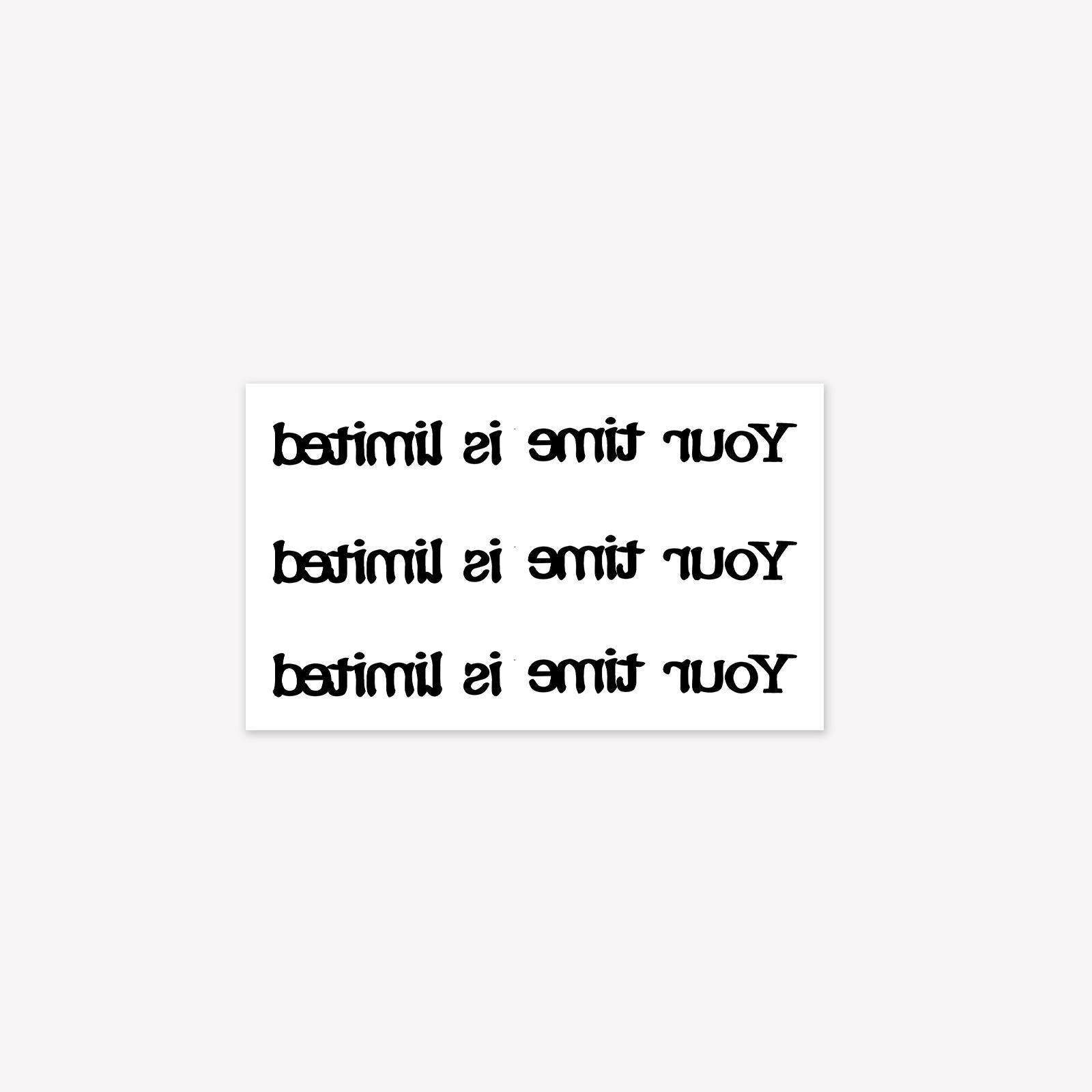 

Retro Typewriter Tattoo Sticker Waterproof And Long-Lasting Personalized Wrist Model Simulation Tattoo Sticker 6*10