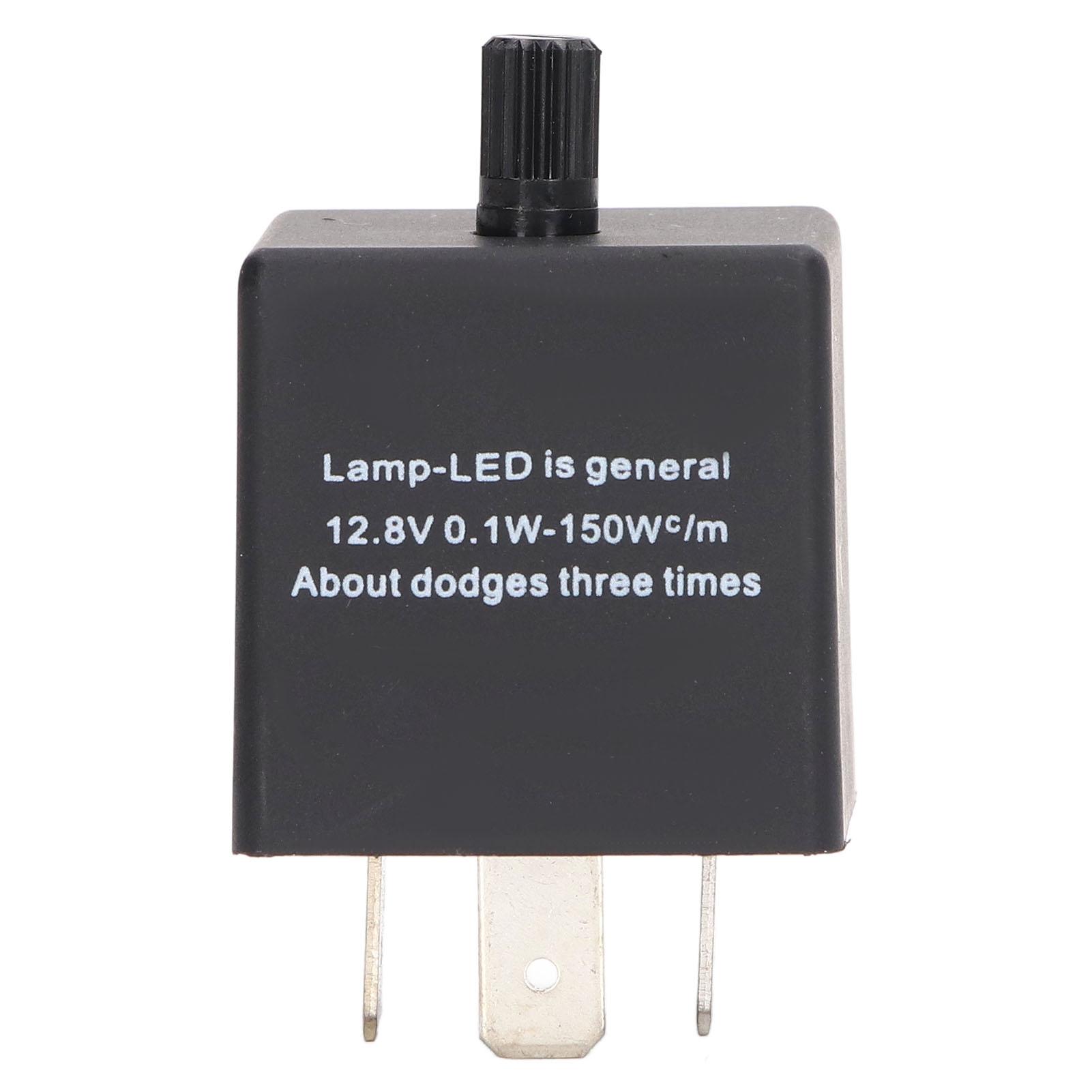 

LED Flasher Relay Adjustable Frequency 3 Pin ABS Waterproof Module for Car Motorcycle