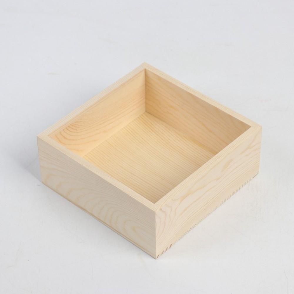 Portable Square Wooden Box Decorative DIY Wooden Storage Container Paintable Small Mini Sundries Jewelry Boxes Gifts