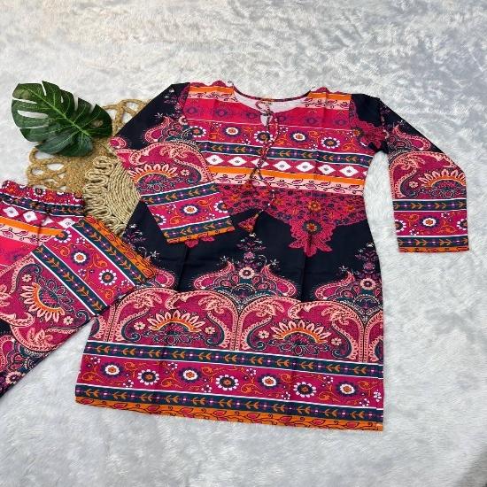 Women's Paisley Printed Kurta & Wide-Leg Trouser Set