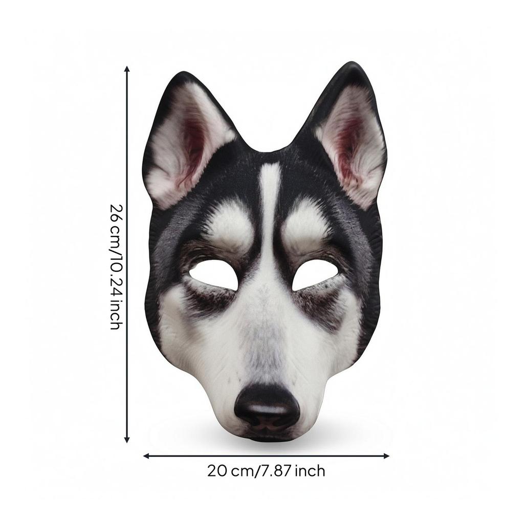 Husky Mask Lightweight Dog Comfortable for Carnival, Dress-up Play