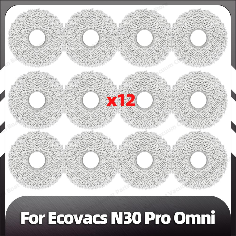 Compatible for Ecovacs N30 Pro Omni Replacement Main Side Brush Mop Pad Dust Bags Spare Parts Accessories