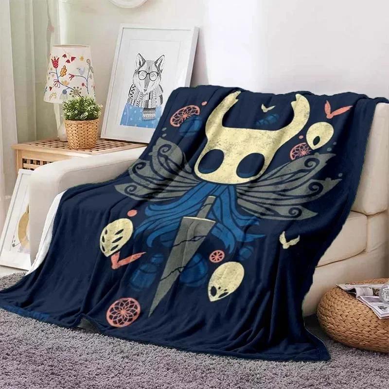 Hollow Knight Fashion Digital Printed Pattern Thin Blanket Flannel Blanket Portable Home Travel Office Lunch Break Blanket