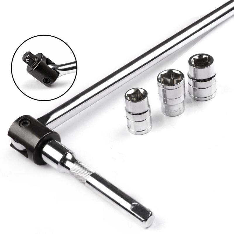 1/2" Drive Joint Handle Flexible Head Breaker Bar Wrench Spanner for Automotive Repair Strong Lever Handle Repair Tool