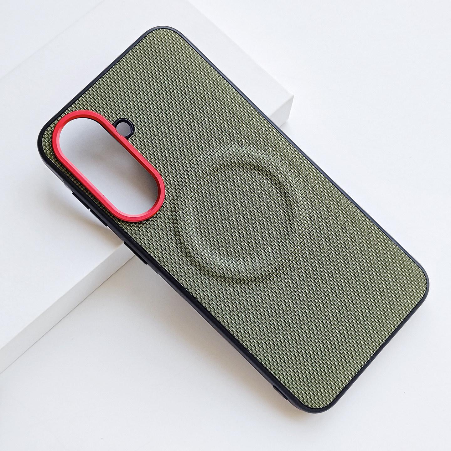 Magnetic Case For Samsung Galaxy A57 Case PU Nylon Matte Leather Cover For Samsung Galaxy A57 5G Fashion Shockproof Bumper Galaxy A57