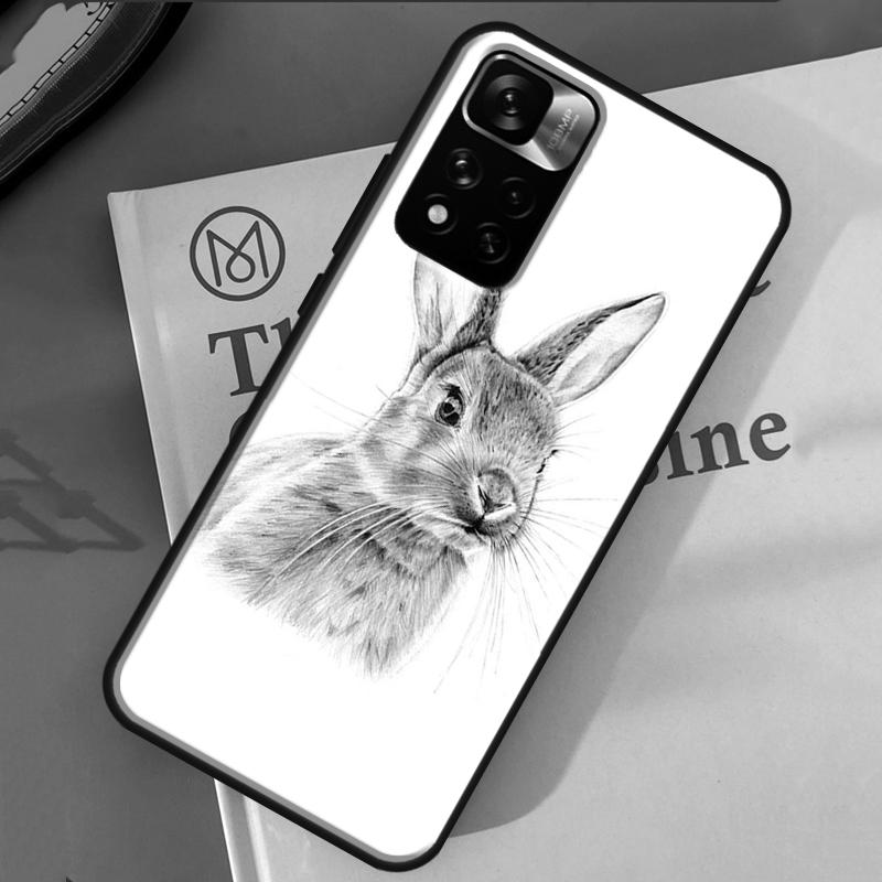 Cartoon Rabbit Bunny Case For Xiaomi Redmi 14C 13C 10C 12C Redmi Note 13 14 Pro 12 11 9 10 9S 10S 11S 12S Cover