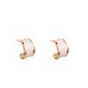French Retro C-Shaped Glaze Drop Earrings: Elegant, Versatile, Unique Luxury for Women