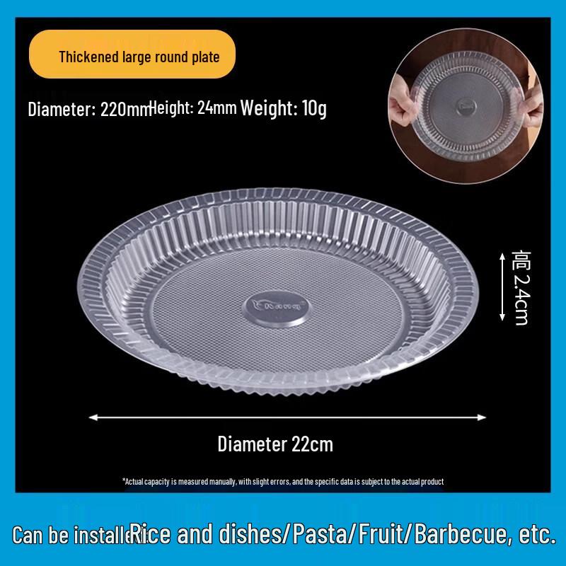 ZISIZ Disposable Plastic Food Plates