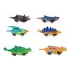 6er Pack Dinosaurier Spielzeug Aufzieauto Verwandlungsrennen Mehrfarbiges Plastik Dino Spielzeug