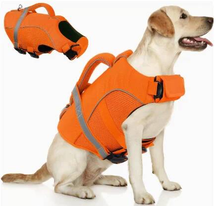 Hohe Schwimmfähigkeit Hundeschwimmweste Verstellbare Sicherheits-Schwimmweste Für Kleine Mittlere Große Hunde Schwimmaktivitäten (as the picture,XS)