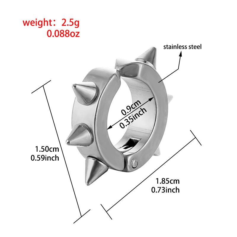 1pc Schwarz Gothic Punk Stud Ohrringe Für Frauen Männer Edelstahl Niet Spike Ohrringe Rock Partei Schmuck Anhänger