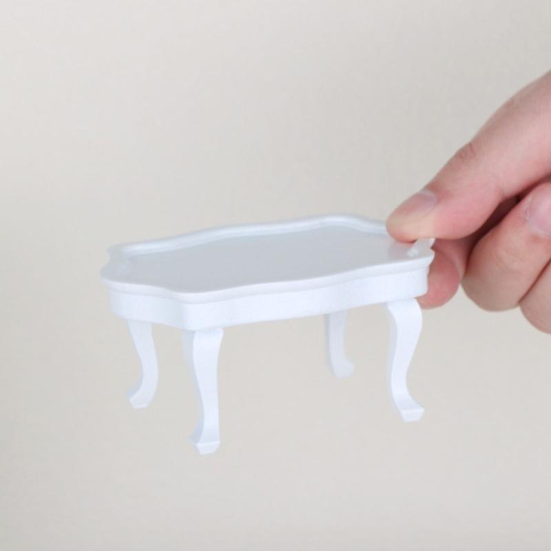 Compact 1/12 Scale Miniature Wooden Coffee Table For Dollhouses Decors Model Enthusiasts And DIY Craft Projects