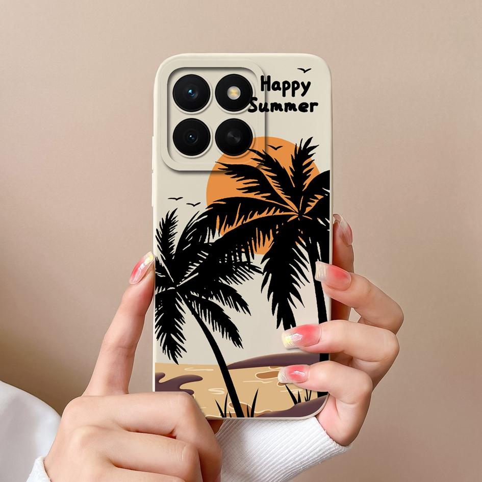 Hülle Für Huawei Honor X8c 7S 10i 20 20e 30 30S 50 50SE 60SE 70 Lite Pro Plus Hübsche Bunte Blume Flüssig Silikon Anti Rutsch Gehäuse Für Huawei Hülle