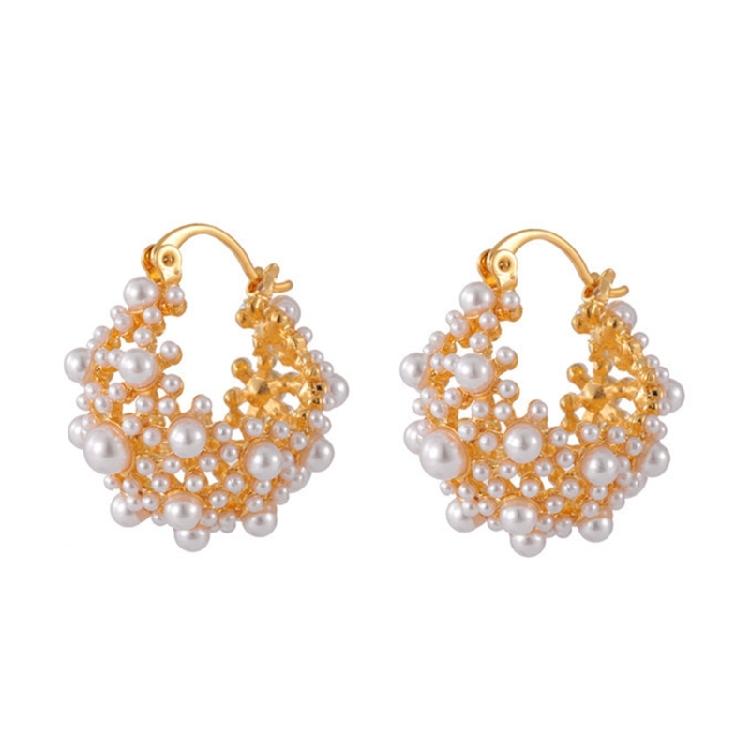 Stylish Ear Buckle Elegant Pearls Earrings Fashion Earrings Unique Ear Jewelry