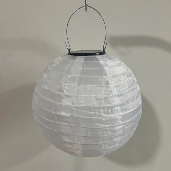 25/30CM Skládací solární lucerna s držadlem IP44 Vodotěsná Venkovní zahradní závěsná Čínská tradiční dekorativní LED látková lucerna