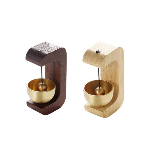 Magnetic Shopkeepers Bell C-shape Wooden Decorative Wind for Door Opening Door Bell Chime