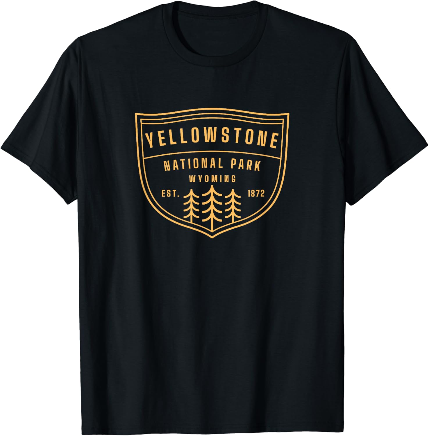 Yellowstone National Park Vintage Ranger Souvenir Retro Gift Men T Shirt M чёрный
