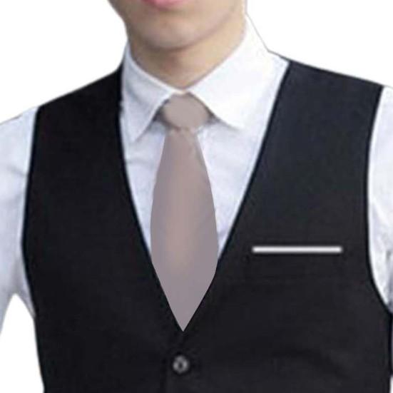 אפודה גברים צבע אחיד צמודה עם כפתור יחיד רשמית לאביב לעבודה