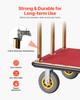 VEVOR Hotel Luggage Cart, 1500 LBS Load Capacity, Brushed Stainless Steel Bellman's Cart Curved Uprights