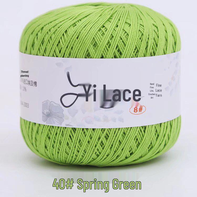 8# 100% Cotton Lace Yarn - 50g Ball, 400m, Strong Twist Crochet Thread for Hand-knitting, Flowers, Hats, and Cardigans - Free Shipping.