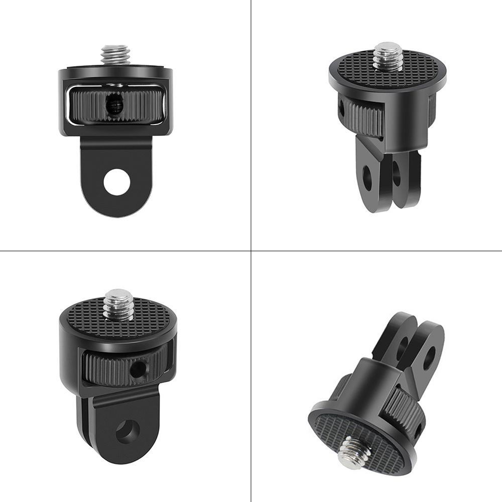Aluminum Alloy 1/4" Adapter Tripod Mount for GoPro Hero 13 12 11 10 9 8 SJCAM Insta360 AKASO DJI Osmo Action Camera Accessories