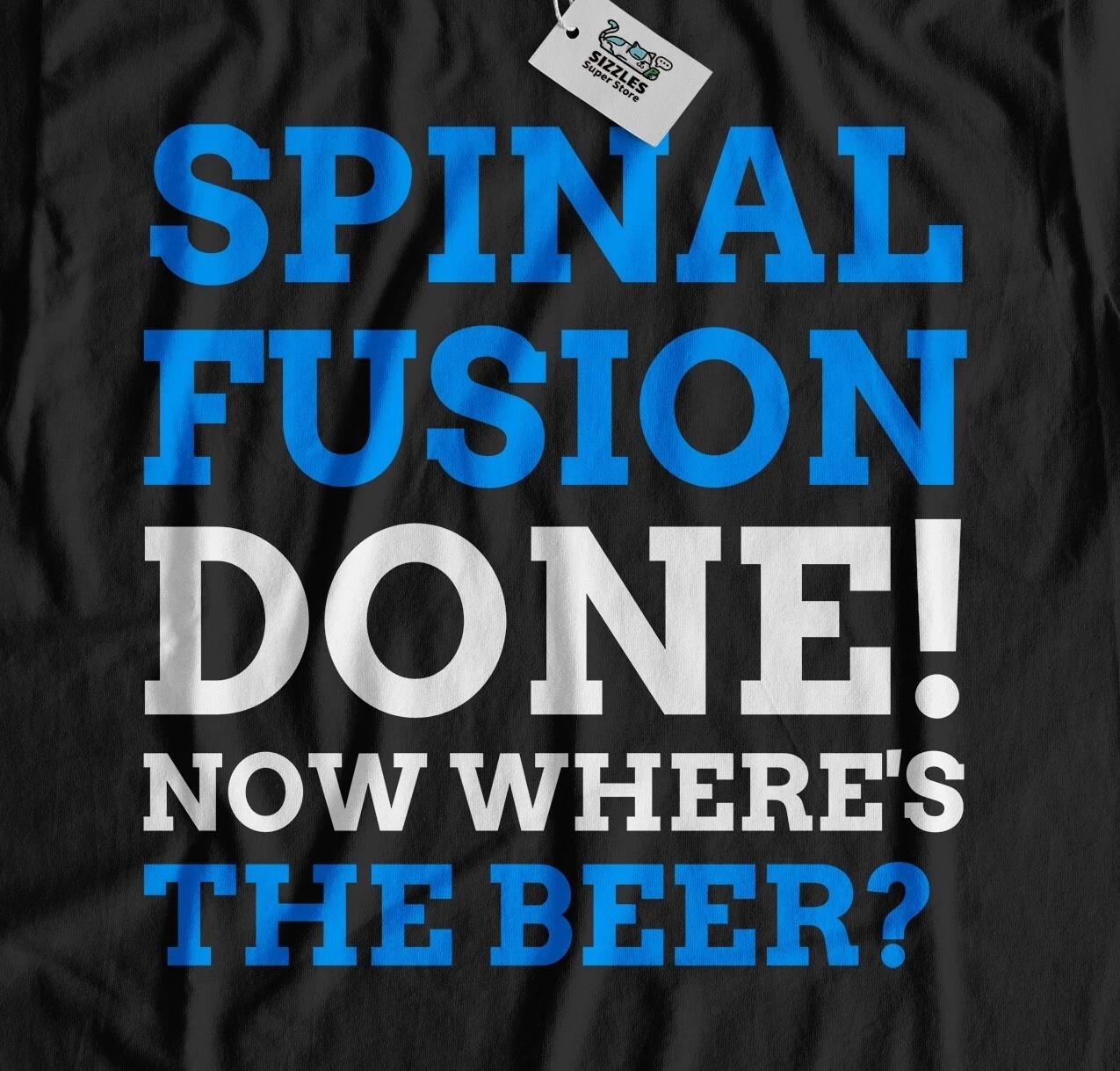 Unisex Funny Spinal Fusion Surgery T-Shirt Scoliosis, Kyphosis Spine Surgery Tee S