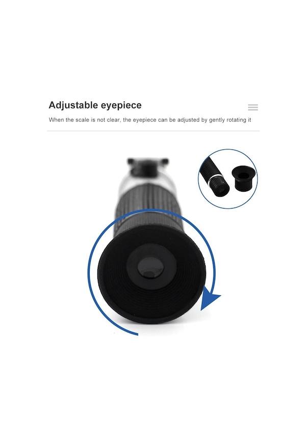 Refractometer Baijiu Alcohol Measurement Double Scale Automatic Temperature Compensation 0-80% Specific Gravity Hygrometer with ATC