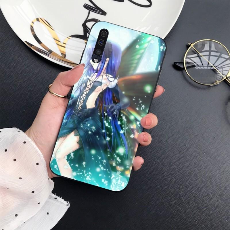 Accel World Telefonhülle für Samung A32 A51 A52 HINWEIS 10 20 S10 S20 S21 S22 Pro Ultra Schwarze PC-Glas-Telefonabdeckung