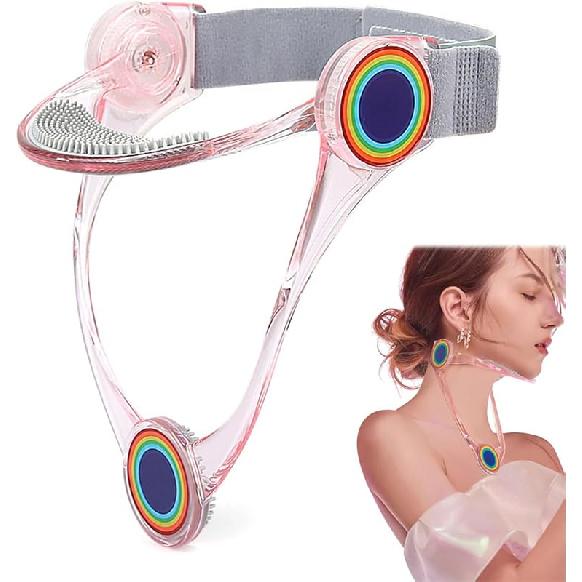 Adjustable Neck Support, Neck Brace Cervical Collar, Portable Neck Traction Device Neck Stretcher Forward Head Neck Posture Corrector for Women and розовый