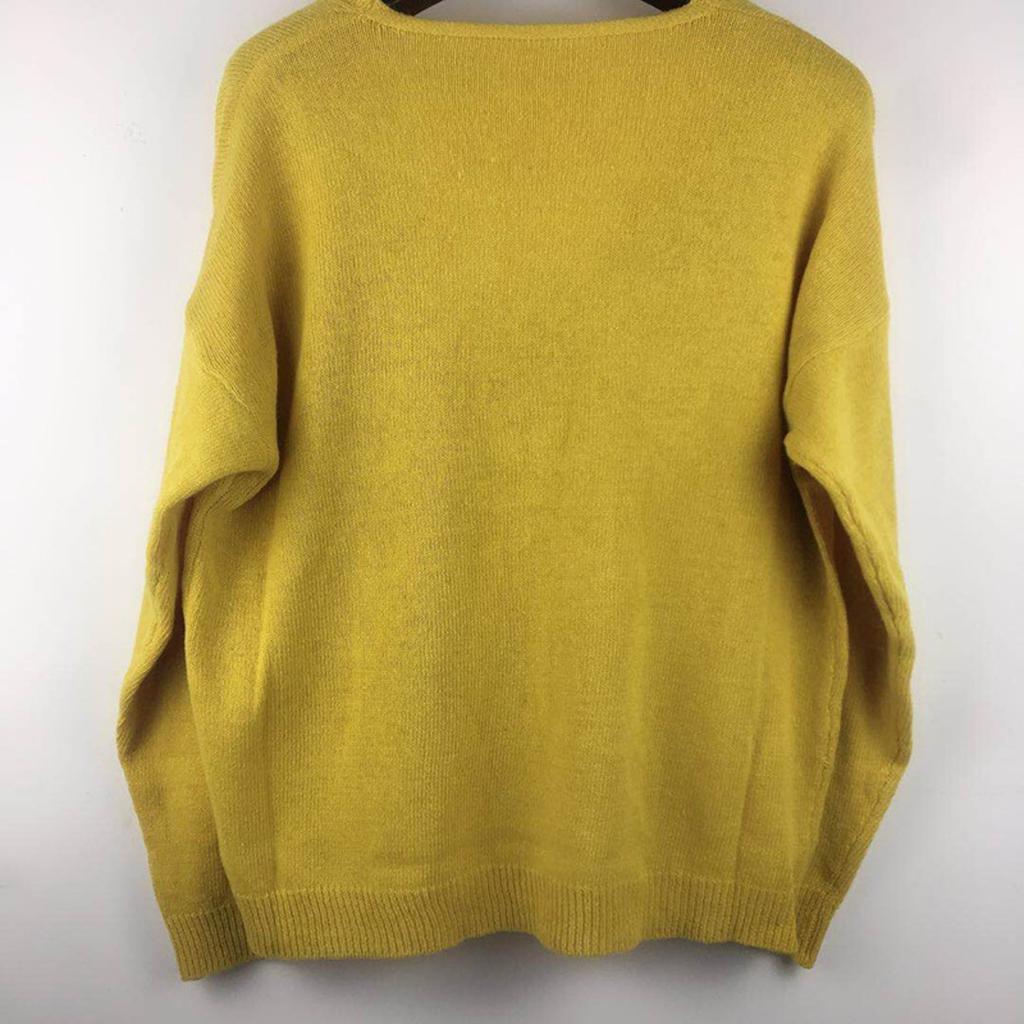 Ladies, Sweater, V-neck, Long Sleeved, Loose Fitting, Knitted Sweater, Base Coat, Top Coat