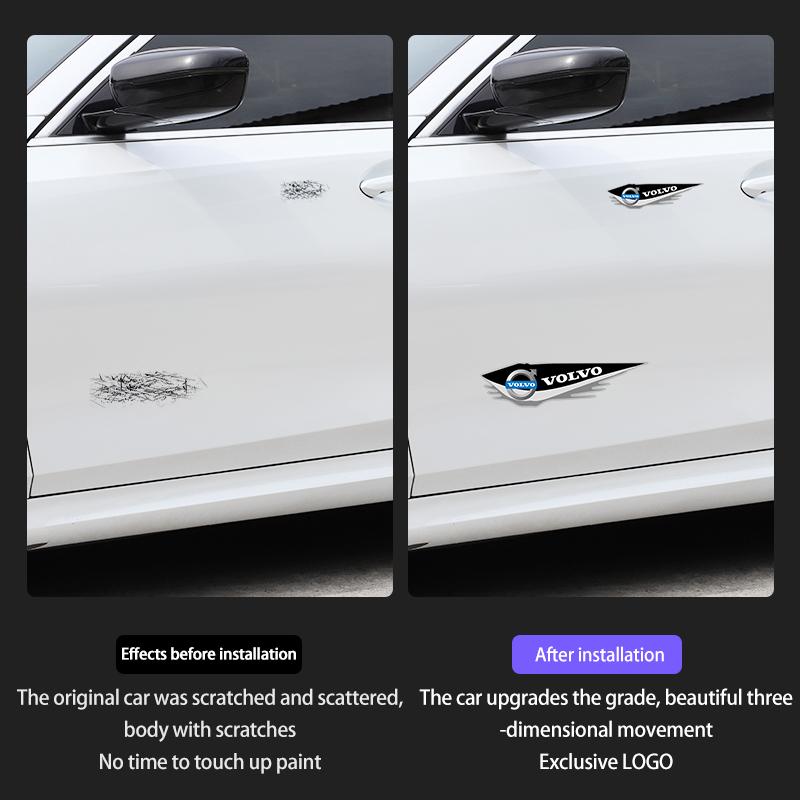 4 Pezzi Adesivi per Auto Vinile Antigraffio Decorativi Per Volvo XC90 V90 V60 XC60 V40 S80 S60 S90 C40 XC40 V70 XC70 C30 C70