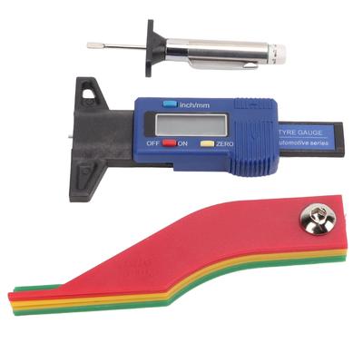 Digital Tire  Gauge LCD Display Measurement Tool Handheld Brake Pad Depth Tester High Accuracy Color Coded for Car Truck