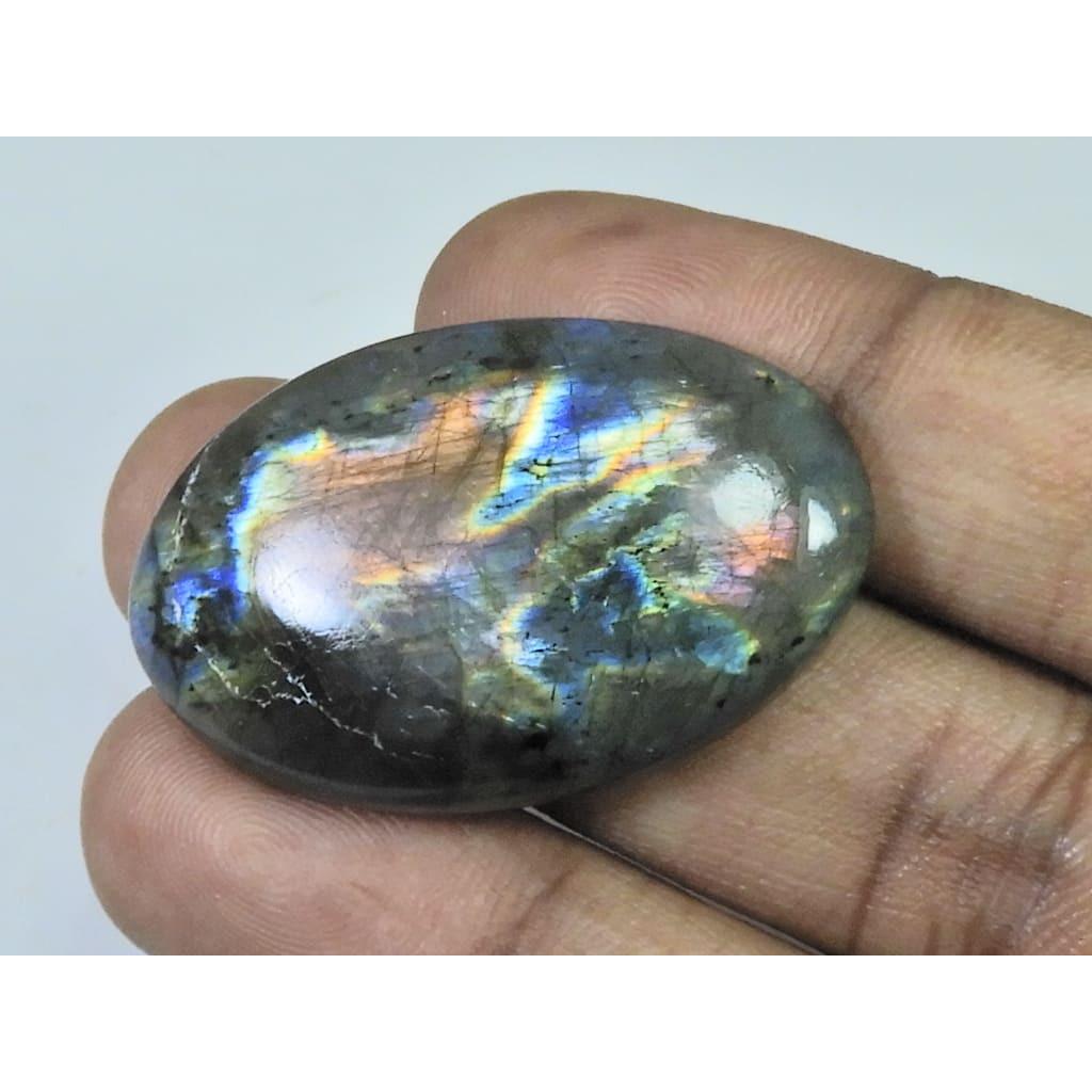 24X39X07MM Natural Purple Labradorite Spectrolite Oval Loose Gemstone 62Cts. D-437