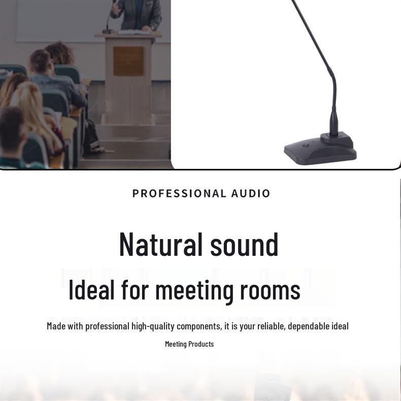 Wired Gooseneck Podium Microphone for Classroom & Lecture, 48V Professional Condenser