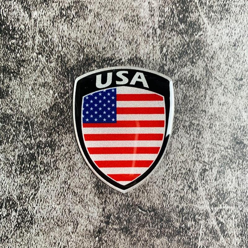 Universal 3D Reflective World National Flag Stickers Decals for Car Motorcycle Exterior Decoration