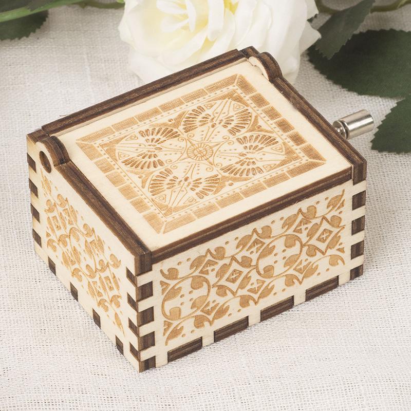 Handkurbel Harry Potter Schloss im Himmel Massivholz Spieluhr - Frohe Weihnachten für Alice