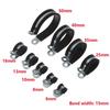10Pcs Durable Useful Metal Hardware Cable Fasteners Rubber Lined P Clips Wiring Hose Clamp Pipe Mounting Fix