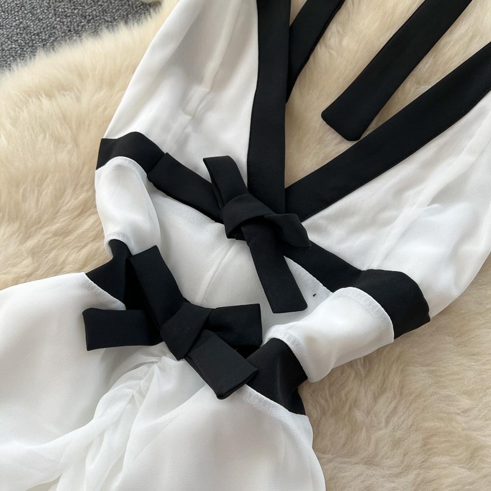 Rochie Maxi Lungă cu Bretele Subțiri pentru Plajă de Vară pentru Femei Sexy cu Decolteu în V și Spate Decoltat Rochie de Seară