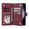 For Samsung Galaxy S25/S24 Case Zipper Wallet Multiple Card Slots Leather Phone Cover