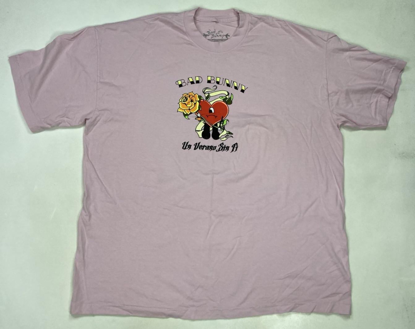 Bad Bunny World s Hottest Tour 2022 Un Verano Sin Ti T-Shirt Men XXL Pink Music XL
