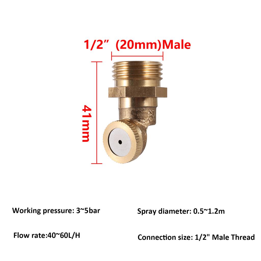 Brass Atomizing Sprayer 1/2/3/4 Nozzle Head Garden Lawn Watering Pesticide Spray Sprinkler Cooling System Agriculture Irrigation