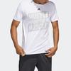 Adidas Hustle For The Muscle Aeroready Graphic Print Crew Neck T-Shirt Men Tops White H44742