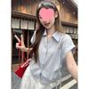 Kleine Damen Sommer Karo Kurzarm Locker Cropped Top - Stilvoll, Vielseitig, Altersmilderndes Design