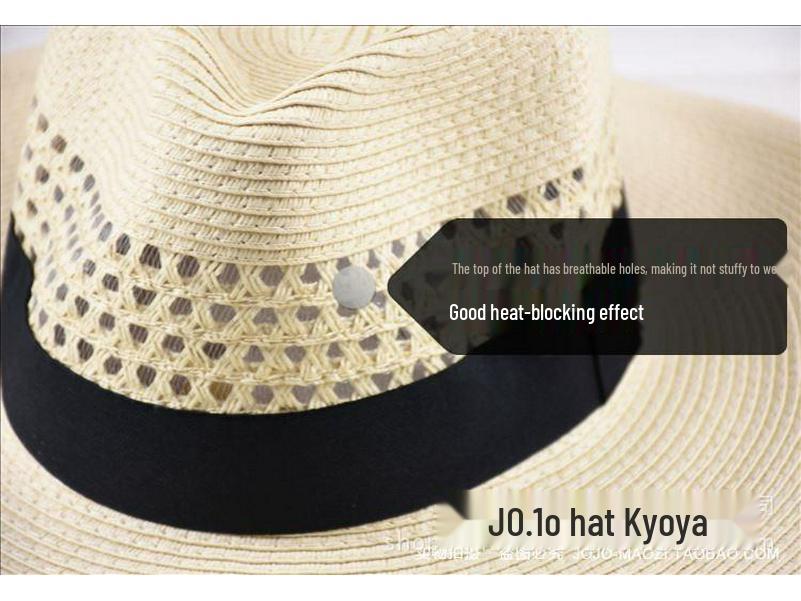 Herren Stroh Sonnenhut mit breiter Krempe - Atmungsaktiv & Faltbar für den Sommer