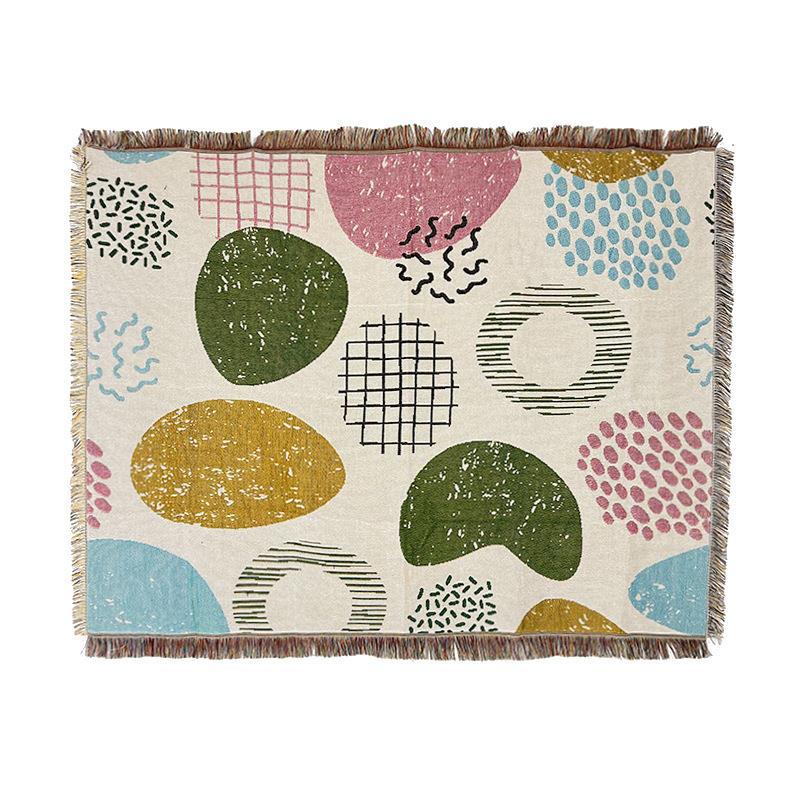 

Одеяло для кемпинга на открытом воздухе, коврик для пикника, одноместное полотенце для дивана, украшение стены спальни, вязаное одеяло, нитяное одеяло 130x160